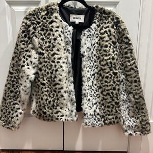 BB Dakota Kids Animal Print Faux Fur Coat